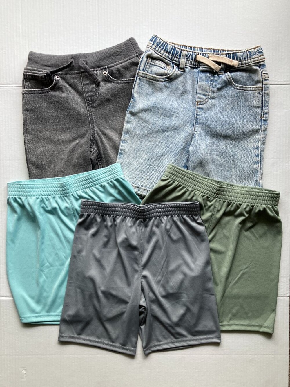 5T Wonder Nation Toddler Boy Denim Shorts & Garanimals Toddler Boy Shorts Bundle
